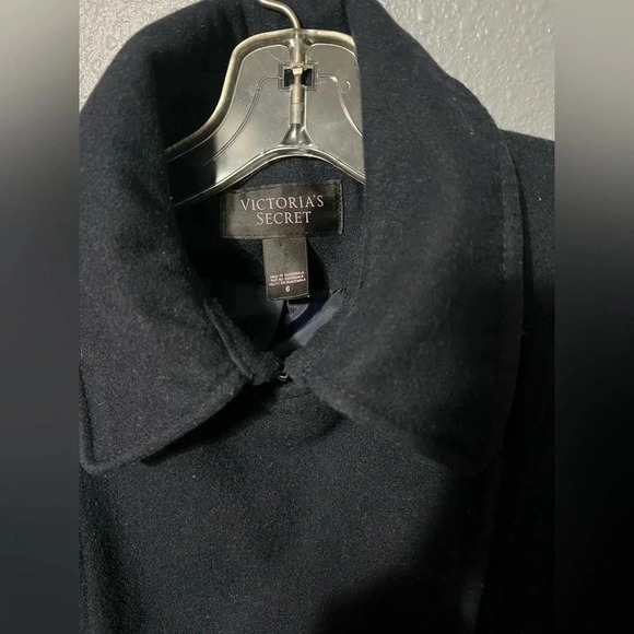 Victoria’s Secret NAVY Double Breasted Wool Blend Peacoat Retro SZ 6 Women EUC - Picture 3 of 9
